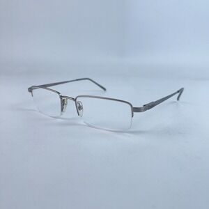 Gant Nolita Unisex Adult Eyeglasses Silver Metal Rectangle Half Rim 51-19-140 mm